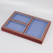 文玩古玩精品棉麻托盘陈列盘手工制作桌面摆设分类多功能套装 托盘