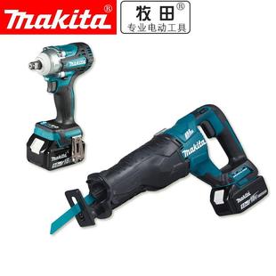 牧田18V无刷锂电DTW300电动扳手DJR187往复锯DLX2405组合套装