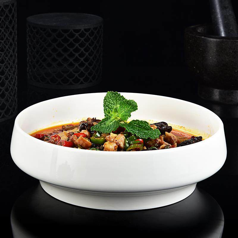 酒店纯白色陶瓷高脚汤碗饭店创意特色汤菜深碗毛血旺水煮鱼汤盆,鲜花速递/花卉仿真/绿植园艺,割草机/草坪机,淘宝优惠券,粉丝福利购,淘宝优惠卷