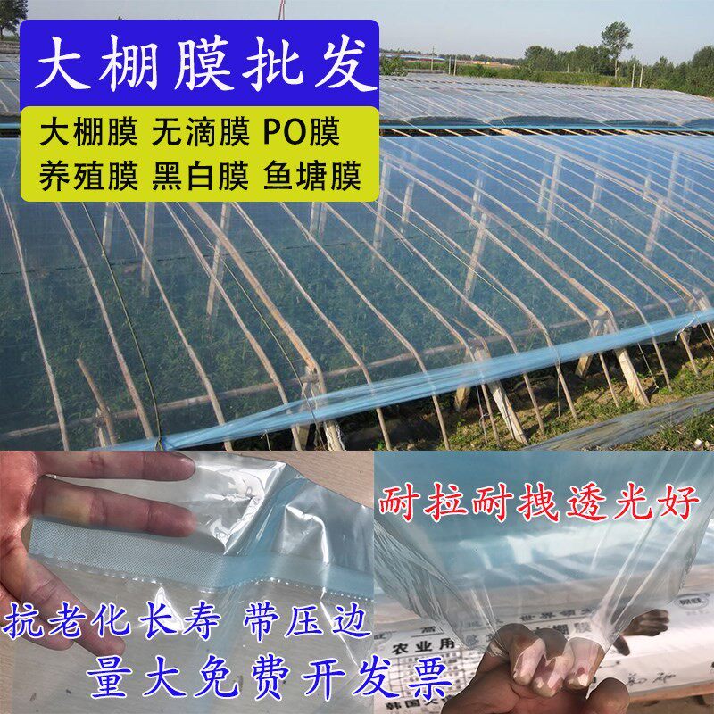 大棚膜长寿流滴1米-20米无滴整卷塑料薄膜纸蓝色无滴蔬菜农资农膜