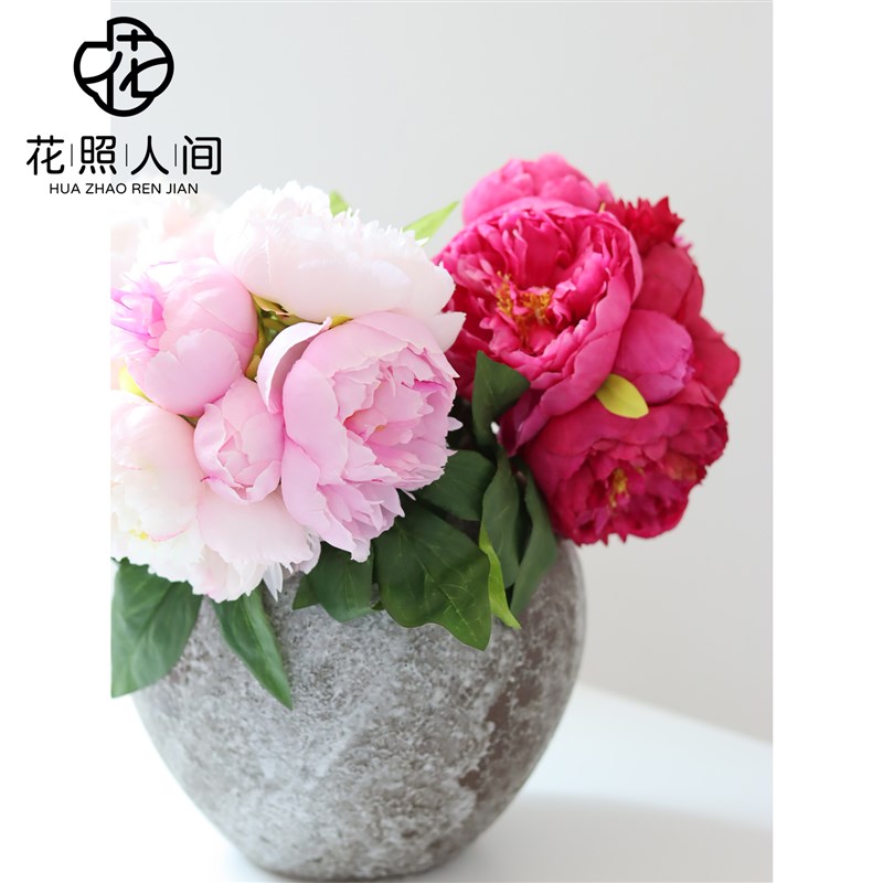 高品质芍药仿真花小把束假花把束家居装饰摆设门店样板房插花花艺