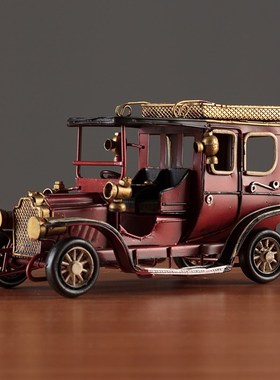 复古老爷车模型怀旧合金铁艺装饰工艺品家居客厅玄关酒柜书房摆件