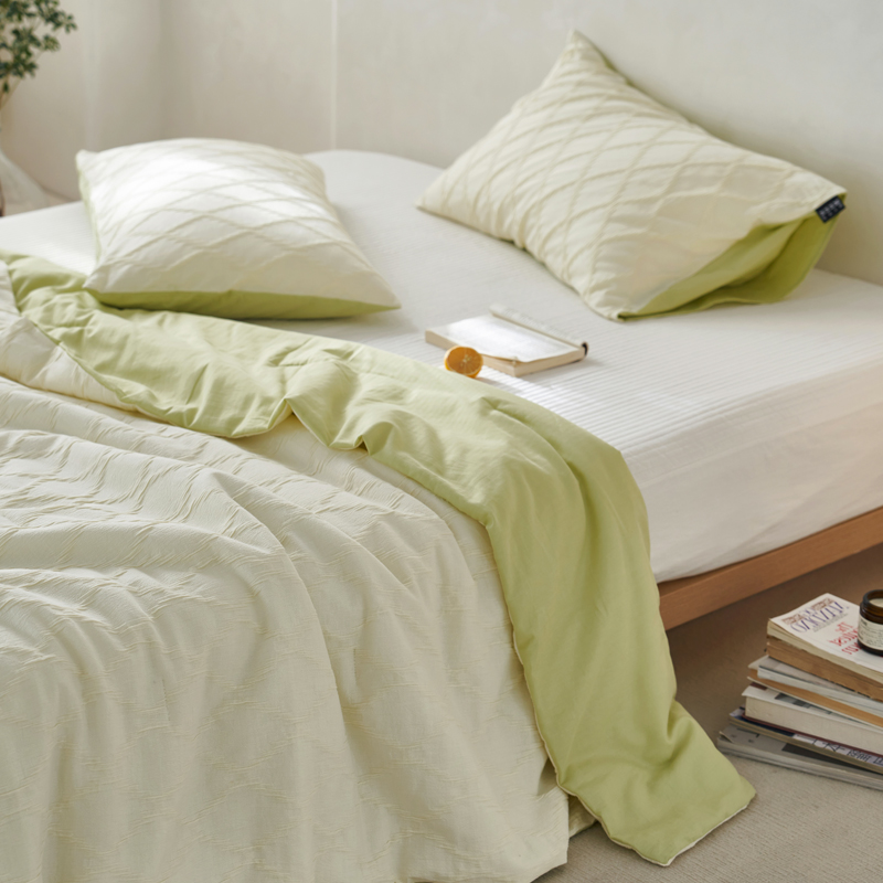 高级感水波纹丨全棉水洗空气层提花夏凉被夏季亲肤裸睡凉感空调被