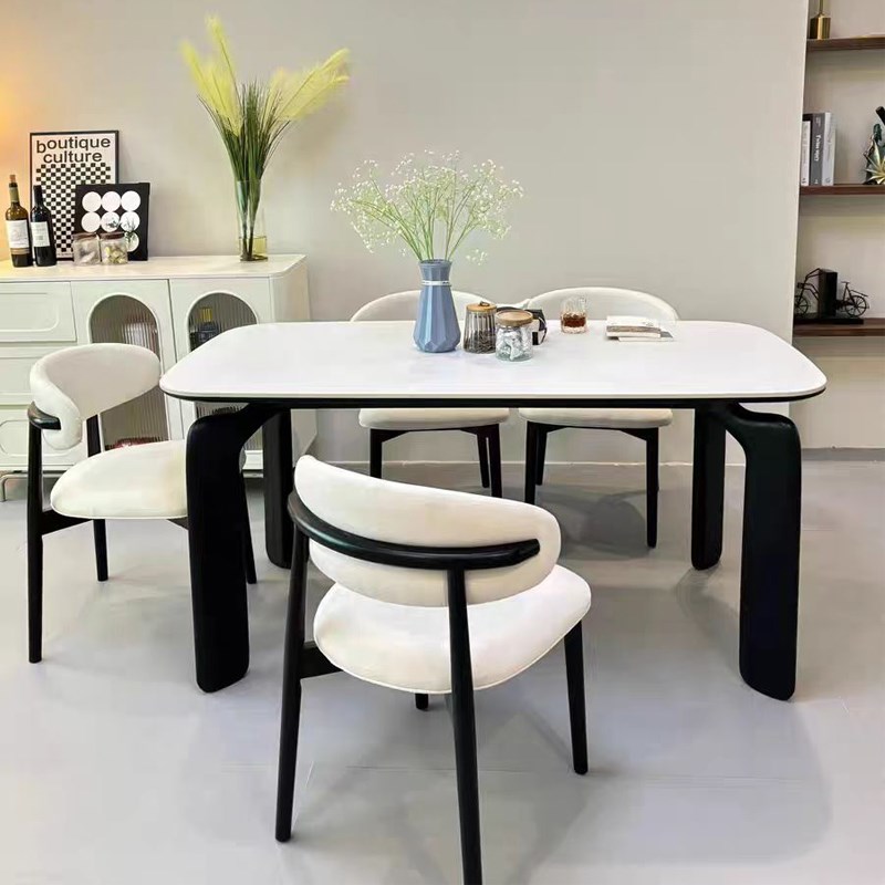 意式岩板餐桌腿支架新款碳素钢大象腿桌架实木大理石桌面支撑脚架