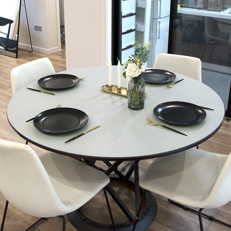 摩登瑞朵【皮革桌垫】纯色简约家用圆桌布防水防油隔热免洗餐桌垫