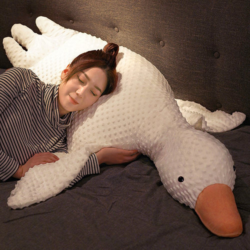 大白鹅抱枕女生睡觉夹腿长条枕头男生款床头靠垫床上靠枕沙发可爱