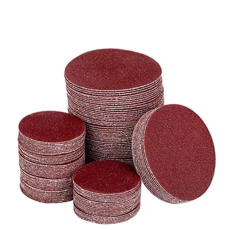 五寸抛光砂纸圆形植绒自粘拉绒打磨片0目1000目砂纸
