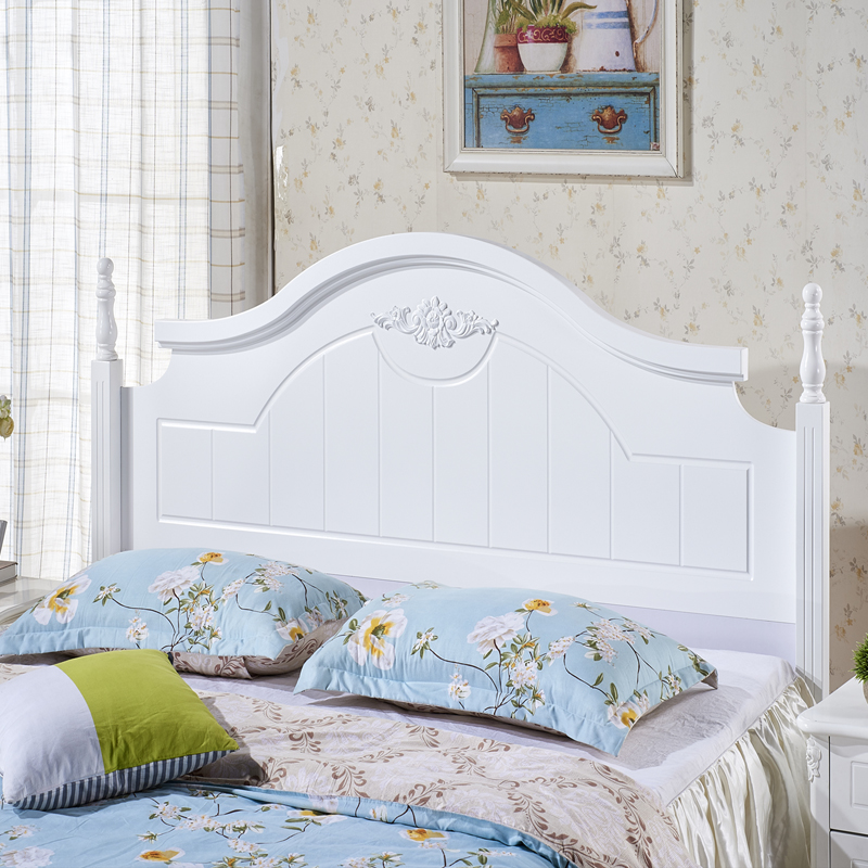 韩式床头板现代简约白色烤漆1.5米1.8米人靠背板田园地中海床头