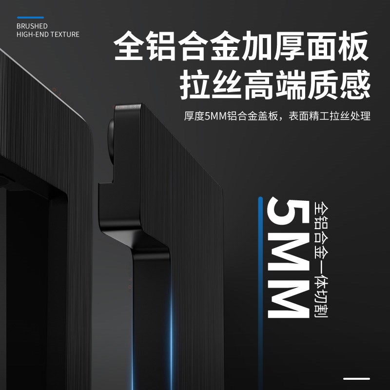 电脑桌面线盒办公桌隐藏铝合金毛刷穿线盒长方形电视柜穿线孔盖板