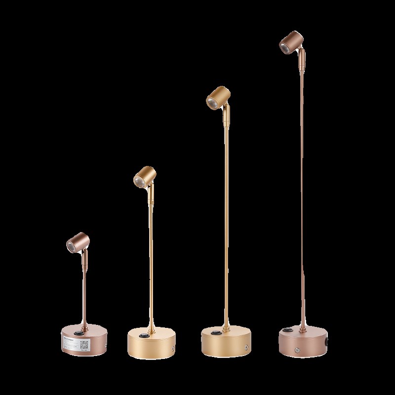 led无线可充电3W射灯玻璃柜台射灯珠宝展柜灯展示立杆首饰展会灯