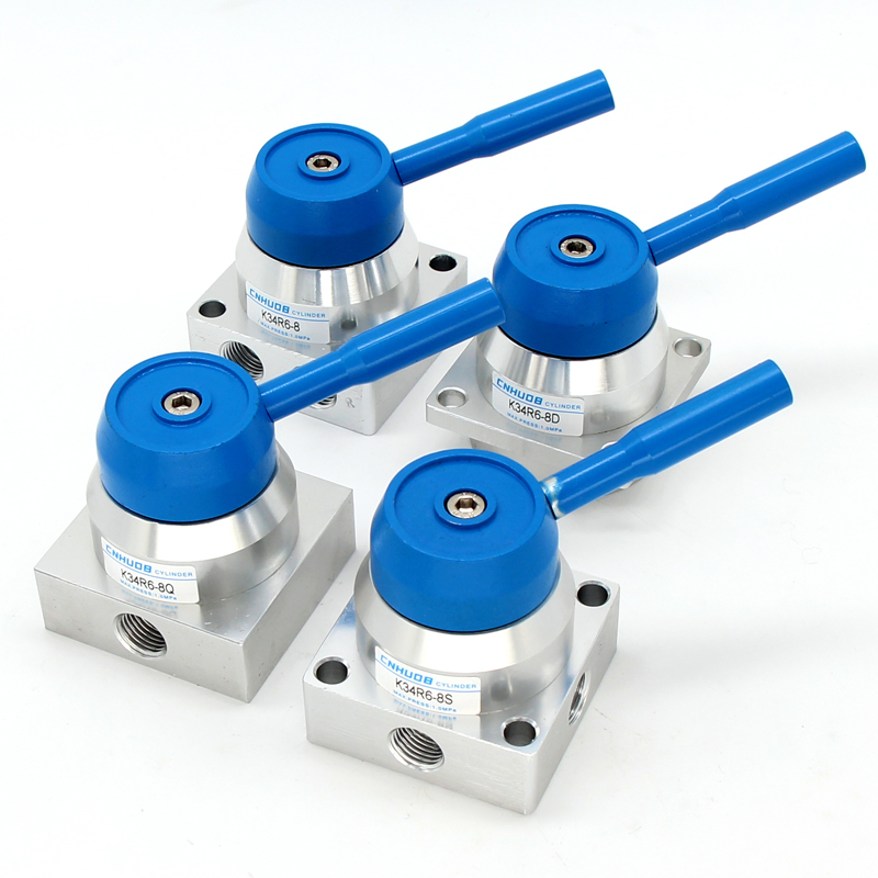 手动气动手板手转K3R-8-8D/S/Q三位四通气缸气开关