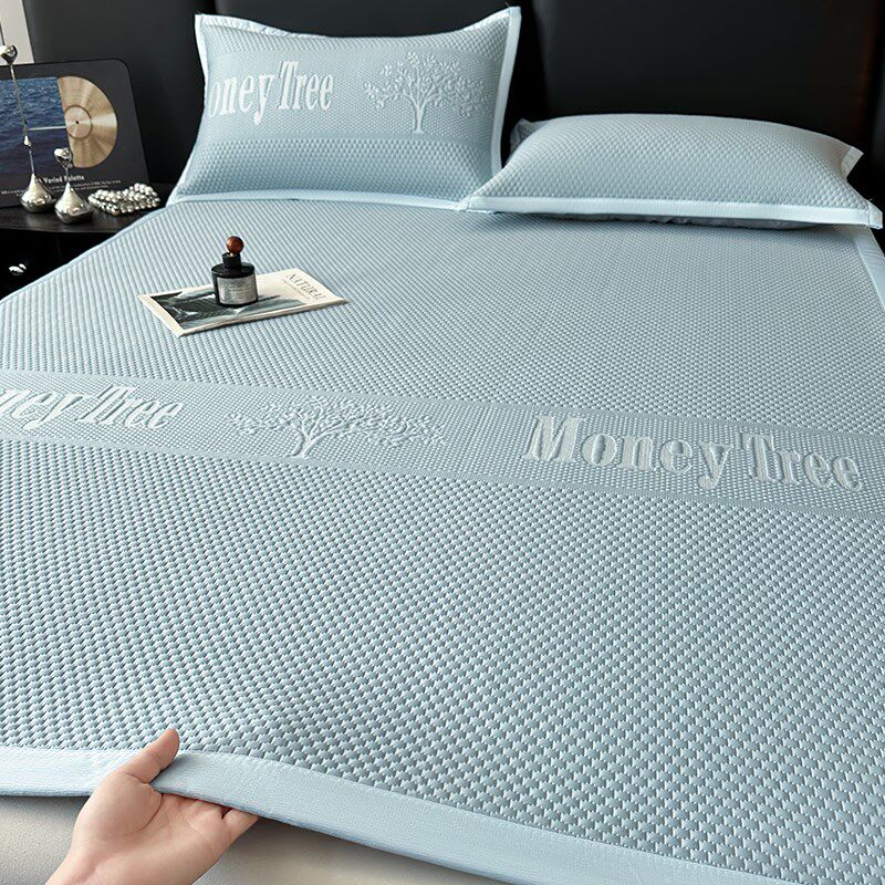 冰豆豆凉席三件套2025新款a类母婴级夏季凉感冰丝席可机洗床笠款