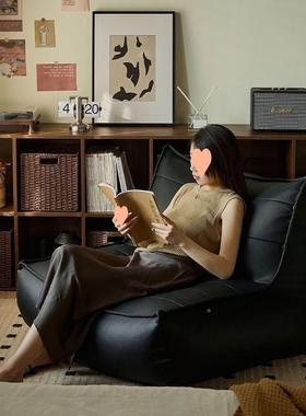 懒人沙榻发单人榻VXG米虫卧室阳台小沙发可毛躺可睡网红毛豆袋沙