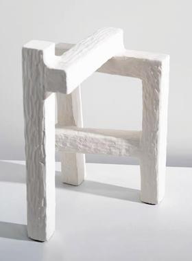 抽象柜建筑摆件树脂软装饰DS8733品样板间客厅玄关酒店视博古电架