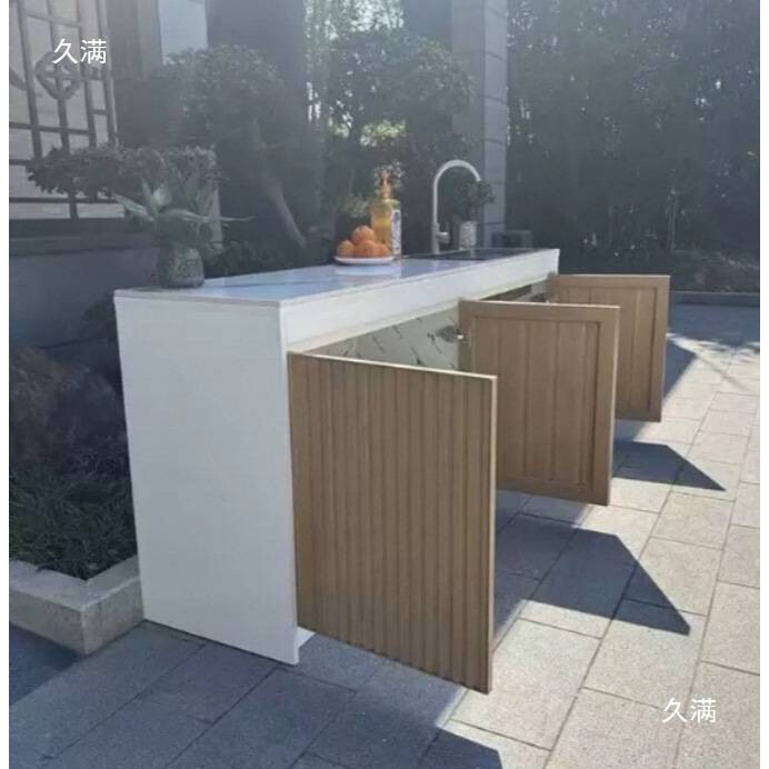 庭院铝合金柜门户外橱柜门铝合金格栅门长城板百叶门衣橱柜