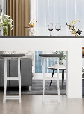 靠户墙客桌厅酒柜隔断餐桌阳FVB台现柜代简约吧台桌家用高脚餐厅