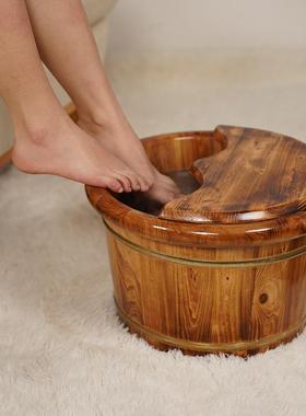 木质脚桶香柏AL101106木冬季洗脚盆足浴盆保温脚木盆泡家用加碳厚