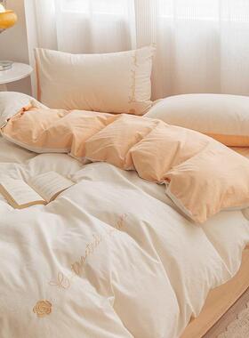 纯棉被套单件秋冬1.5单人150x200双020x230全棉被zxF4zamC罩220x2