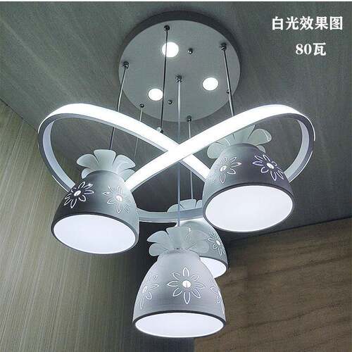 2205新款8874头跑马遥灯中式控变色圆形餐厅用卧室走廊家吊灯玻璃