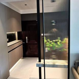 简约现玻璃客厅屏风隔断户正入对代门玄关柜门对床挡TMB卫生间遮