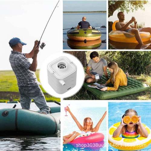 跨爆户外境多功打能便携气泵电动带照明灯气垫充抽气96175款泵