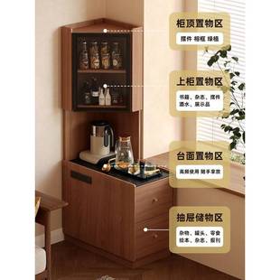 转角置物架墙角床头收纳柜客厅拐角茶台2025新款沙发旁边的侧边柜