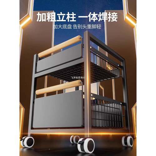 书包置物架书架落地可动移纳带轮书桌下制小推车书本架WZF钢收柜