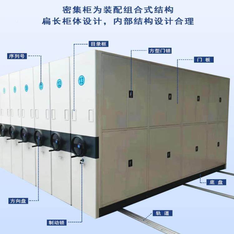 智务能柜密密集柜移动档案集01444手摇轨道档案密集架财凭证钢制