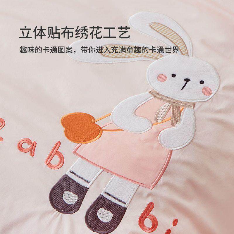 幼儿园被三件套纯子VLG棉a类儿童被套四件被六褥件套午睡入园床套