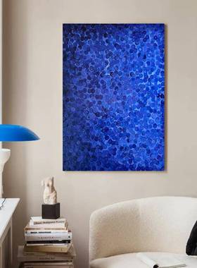 现代简约极简多格色巴胺风A2084玄关挂画克莱因蓝艺系术竖版抽象