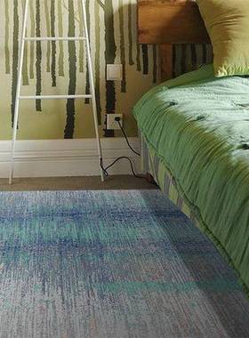 地居方块地毯现自然田园风代格卧室毯家客HA0001厅满铺拼接方块地