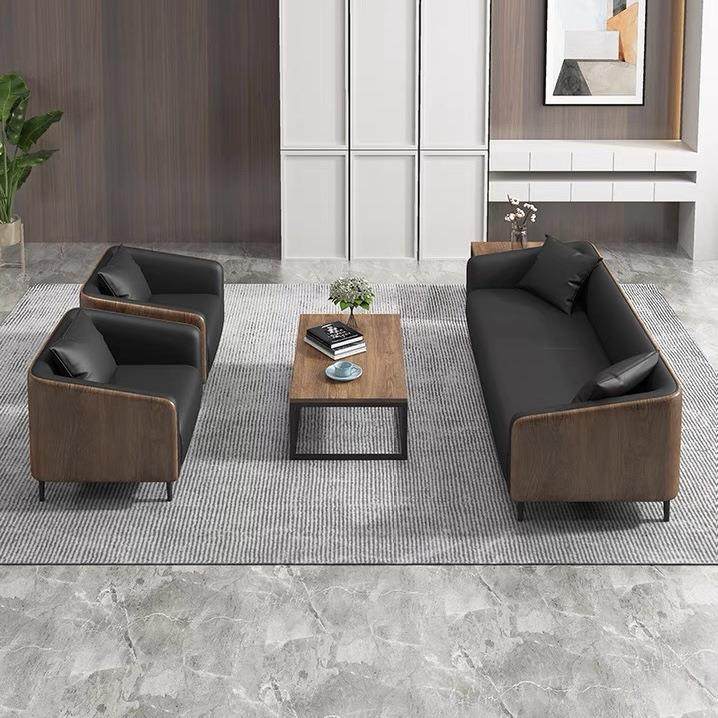 新款办公室现商沙洽发茶几组合会客谈接待务简约WHS-sf01代三人位