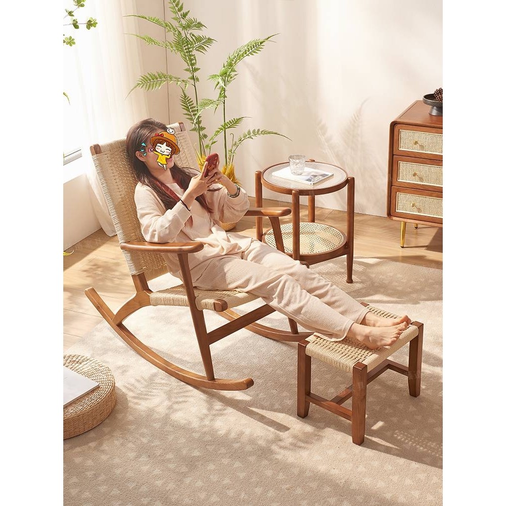 客厅摇椅绳编复古懒人摇摇椅大人高靠背实木午休民宿阳台休闲躺椅,玩具/童车/益智/积木/模型,垂直悬浮玩具,淘宝优惠券,粉丝福利购,淘宝优惠卷