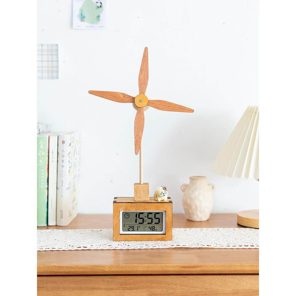 依可爱艺术简约电子钟斯面摆表桌时间温度湿度显示器儿童卧BJ2308