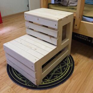 家用梯实三梯凳两用梯ZUP凳子台阶踏步板凳登高梯脚二步木梯踏步