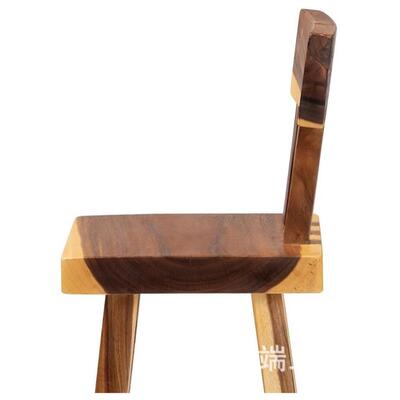 老榆8871影木高板凳休闲实木踩高脚椅民照宿酒吧装饰靠背椅子摄拍