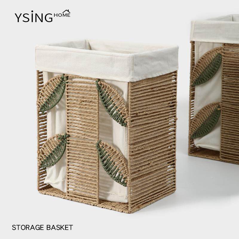 编容收纳筐家用26329手工超大量高颜值织轻奢浴室脏衣柜下脏衣服