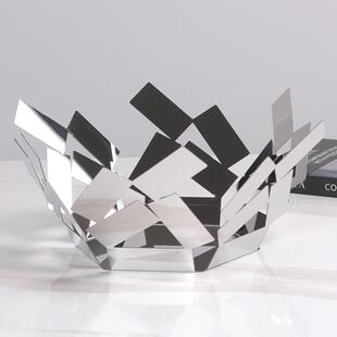 简锈约现代创意不几钢37837果盘摆件装饰家居厅餐桌茶轻奢金客属