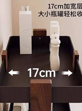 胡桃木用KFS味纳架中古风家厨房置物架储物架免打孔台面调调料品