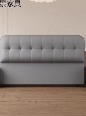 床头软包靠背板220背5现代CTS新单款简约一体实木轻奢落地买黑色