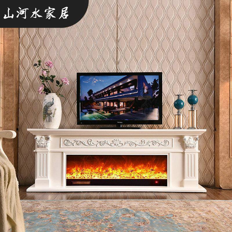 1.2/1.5/美式壁炉装饰柜2NXO式电壁炉仿法真火米取暖炉别墅用