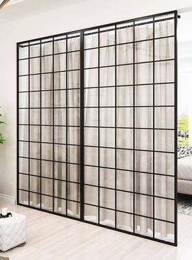 现代约缕户铁艺屏风简空小户型入玄关屏风隔QBP断客厅家用落地屏