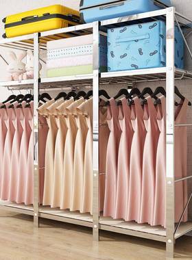 简易衣厚EEE柜布结实耐用不锈钢家用架卧室衣柜全钢加粗加加固挂