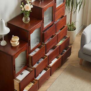 迷你夹抽角缝隙柜实木多层收纳柜IJE20-40窄柜子五斗储物屉小杂新