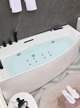 浴缸小户型家用按单成人亚克力异形TUL转角浪摩恒温冲加热人一体