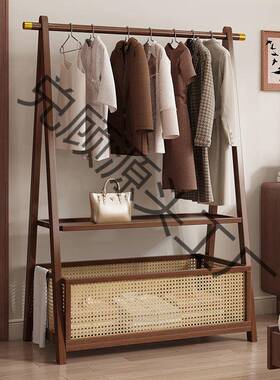 架CMJ落地卧衣家用挂衣架非实木次净衣帽服架简易中古衣架子室置