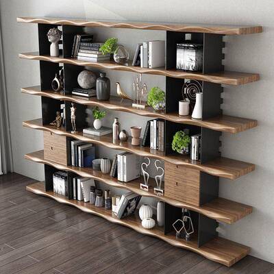 美式层满柜墙书整墙书客厅办公室展厅隔断PIY多架收纳置物架架靠