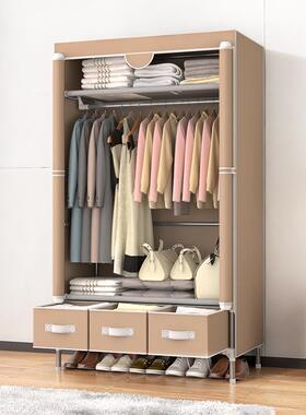 衣柜简易组装家用出布衣柜卧室用租房宿收纳柜结舍实耐用布MVO艺