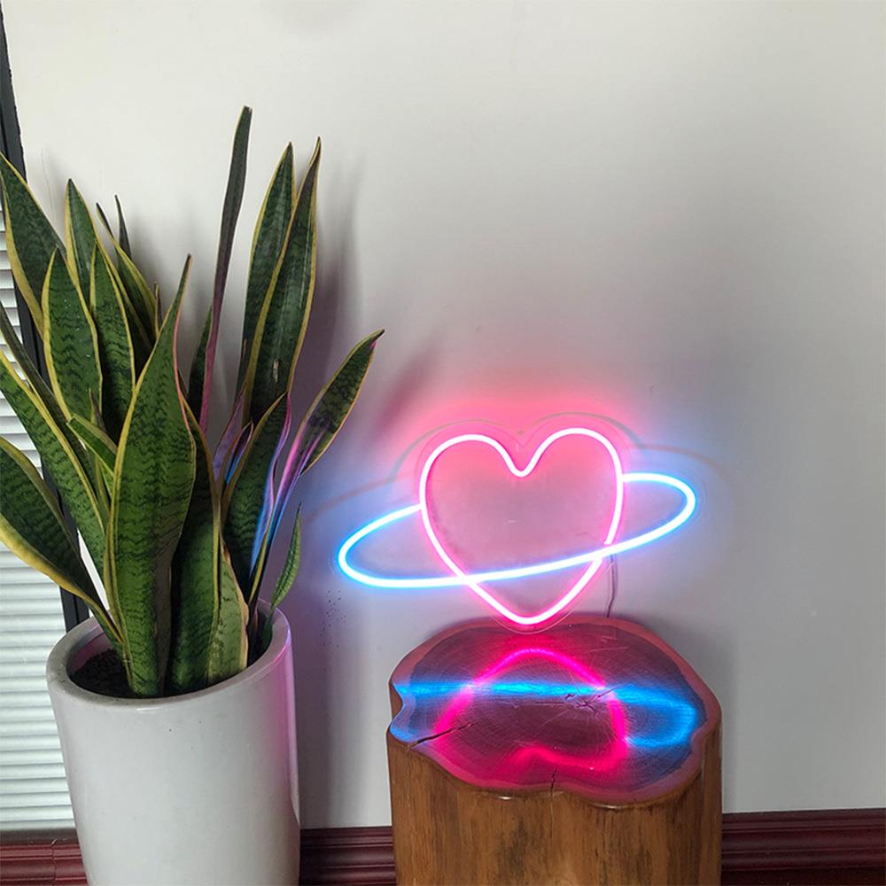 loveYMK爱心led灯婚礼表白人节装饰情亚灯克力造型灯霓虹灯LE彩D