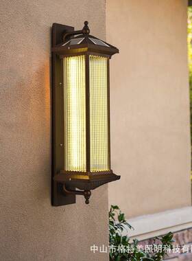 工厂直简约墅太阳能壁灯40536接电两销用别庭装院户外景观灯围墙饰灯